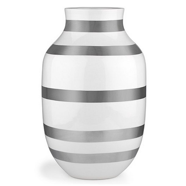 Kähler omaggio vase sølv 30 5 cm